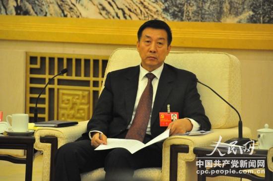 十八大代表、國資委主任王勇。人民網(wǎng)記者 曹華攝